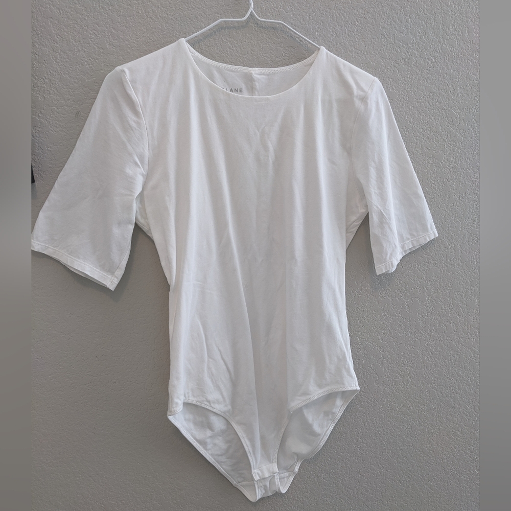 Everlane The Short-Sleeve Crew Neck Bodysuit L